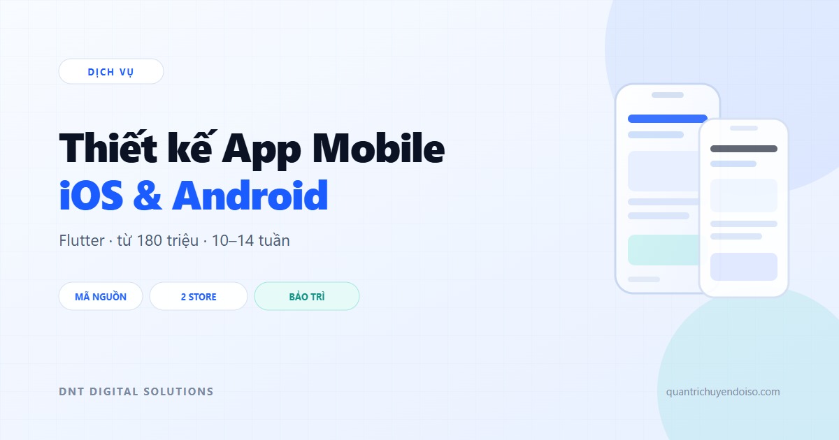 Thiết kế App Mobile — minh hoạ dịch vụ