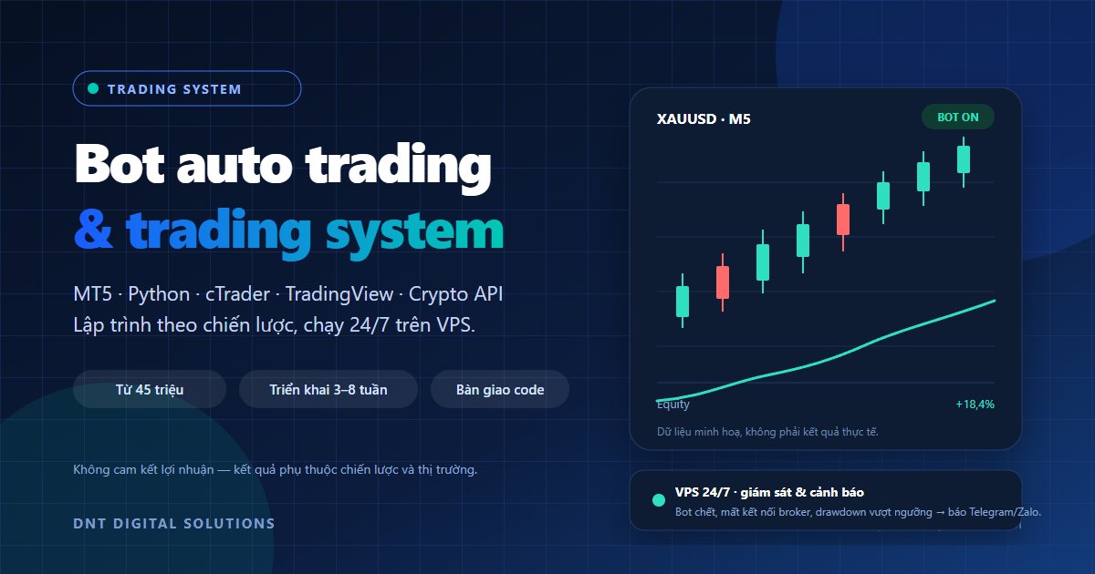 Minh hoạ dịch vụ lập trình trading system và bot auto trading