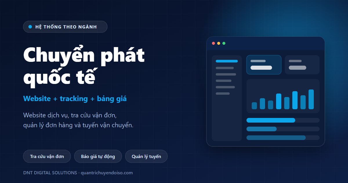 Chuyển phát quốc tế — minh hoạ hệ thống quản lý