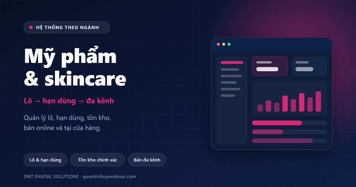 Mỹ phẩm — minh hoạ hệ thống quản lý