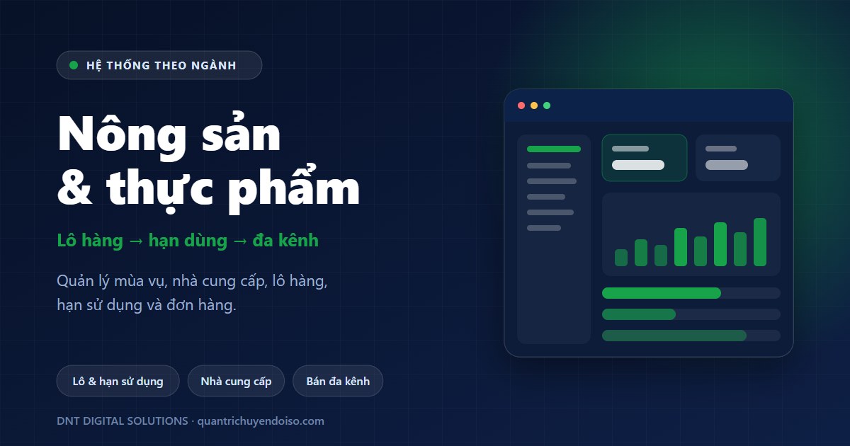 Nông sản & thực phẩm — minh hoạ hệ thống quản lý