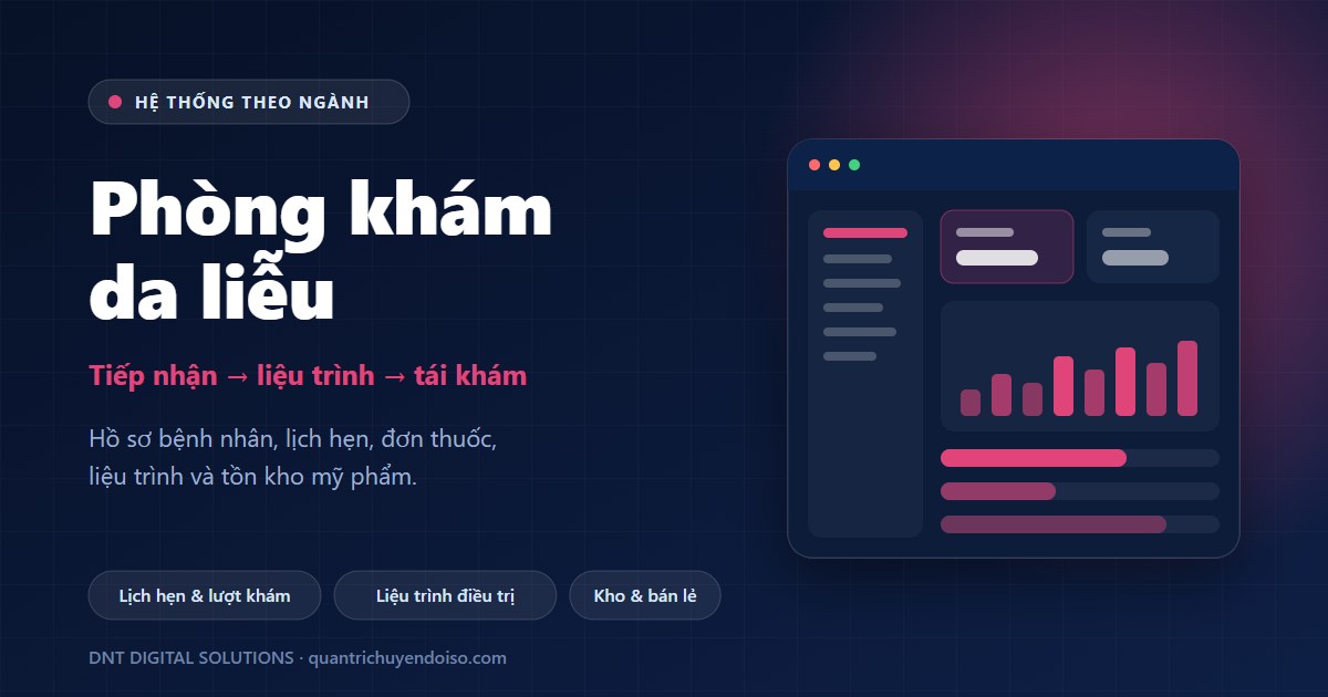 Phòng khám da liễu — minh hoạ hệ thống quản lý