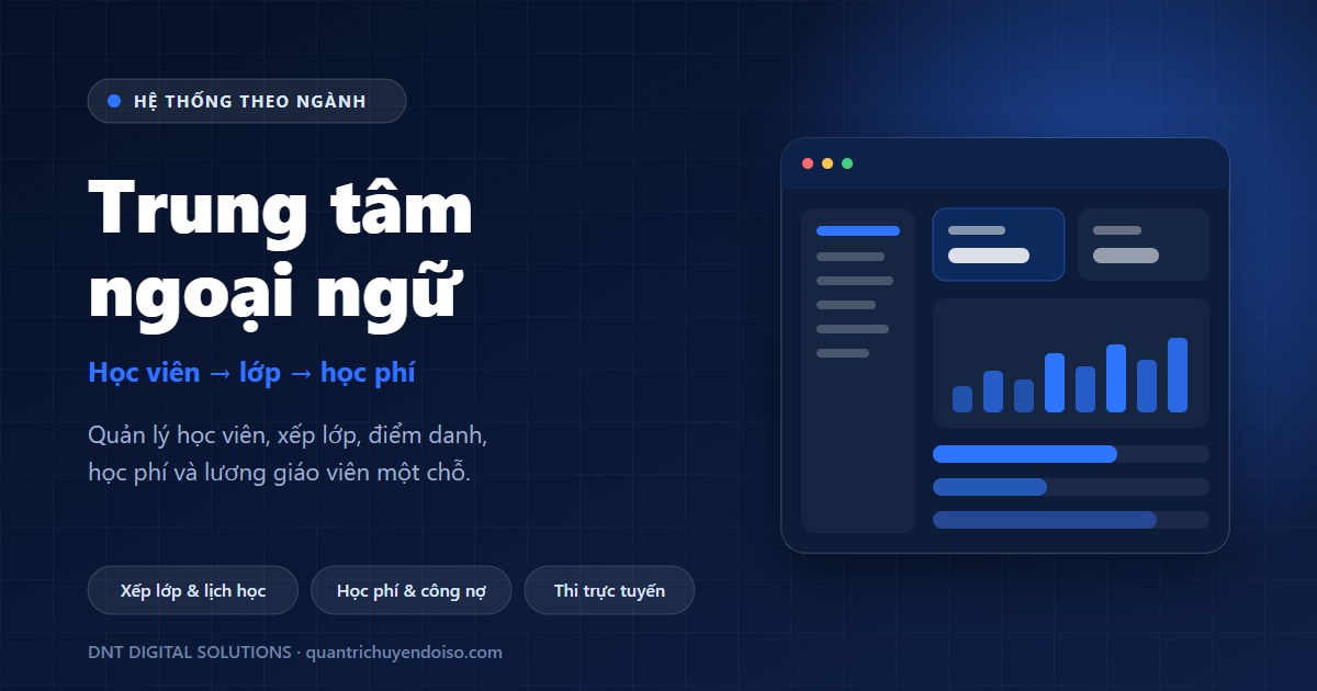 Trung tâm ngoại ngữ — minh hoạ hệ thống quản lý