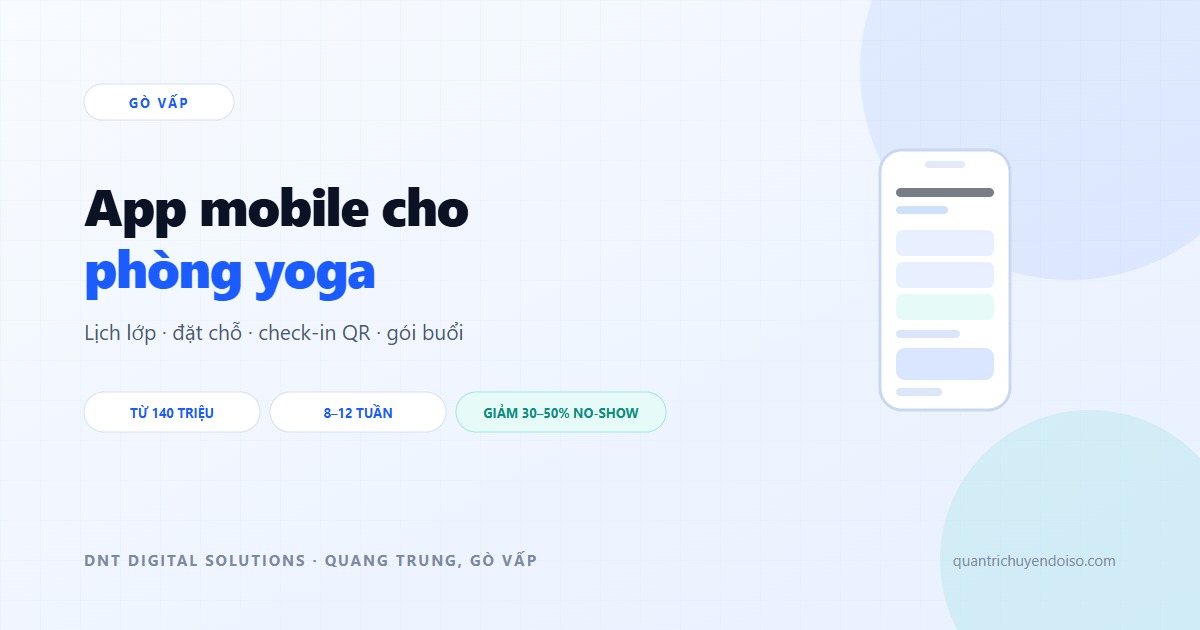 App mobile cho yoga (Gò Vấp) — minh hoạ dịch vụ